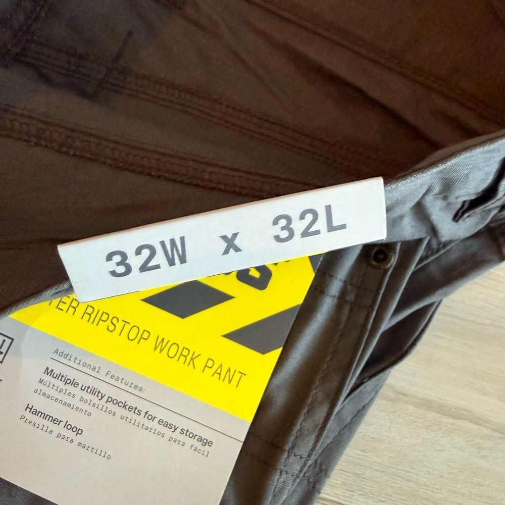 Brazos Carpenter Ripstop Work Pant Grey 32Wx32L NWT - Picture 7 of 10